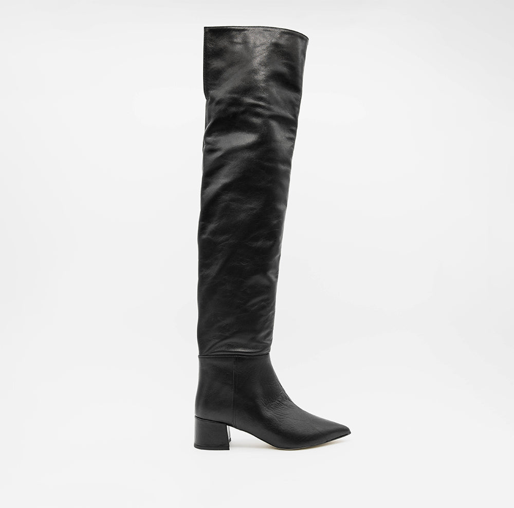 Stivale OXA 2191 in vitello nero - Vista laterale