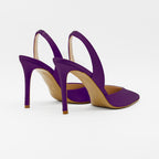 Slingback PERIS 2463 raso melanzana - Vista posteriore