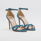Sandalo DANY 2612 in vernice denim - Vista frontale