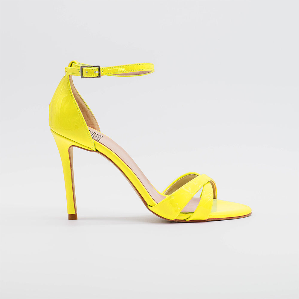 Sandalo DANY 2612 in vernice lime - Vista laterale