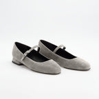 Ballerina camoscio CHIARA Grigio - Vista frontale