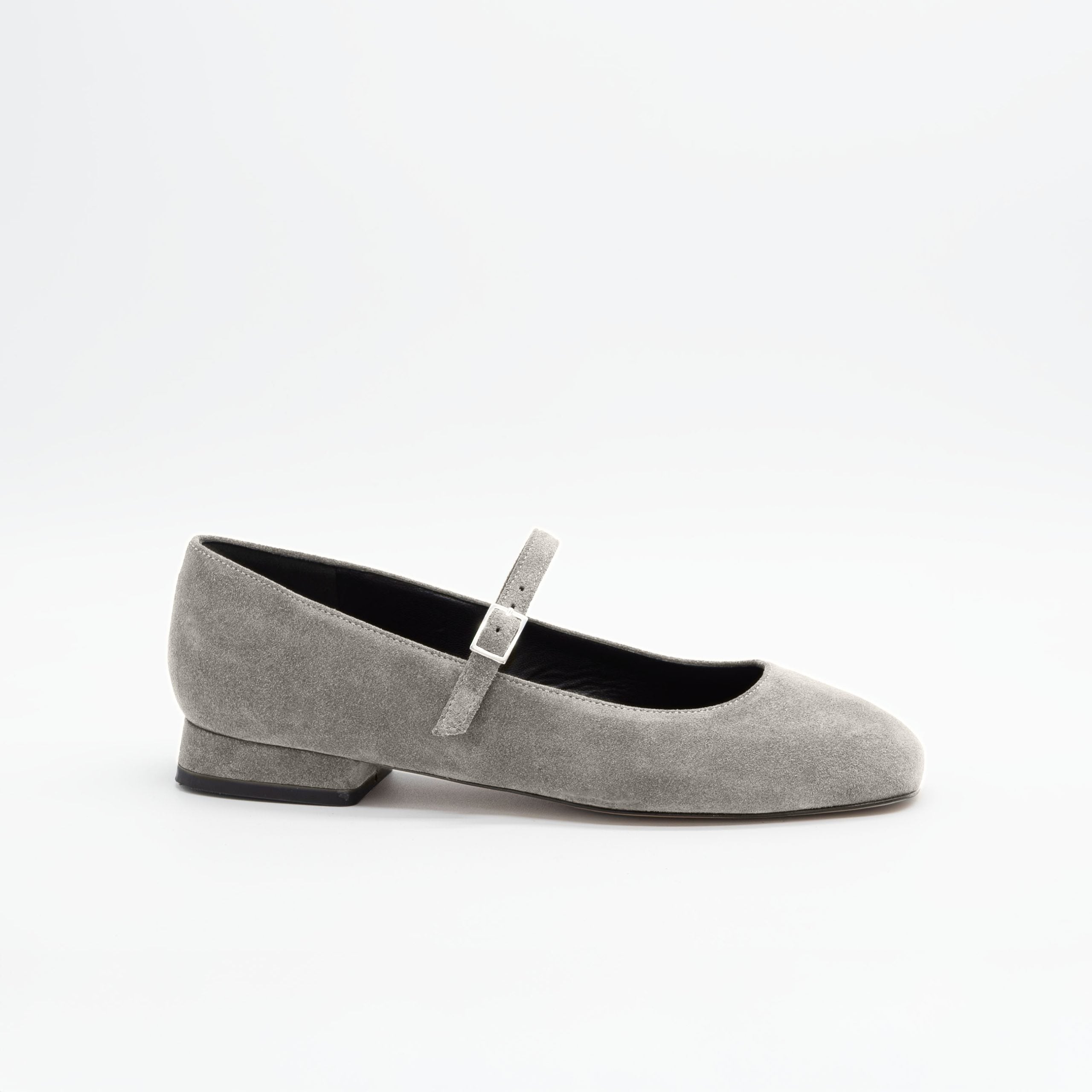 Ballerina camoscio CHIARA Grigio - Vista laterale