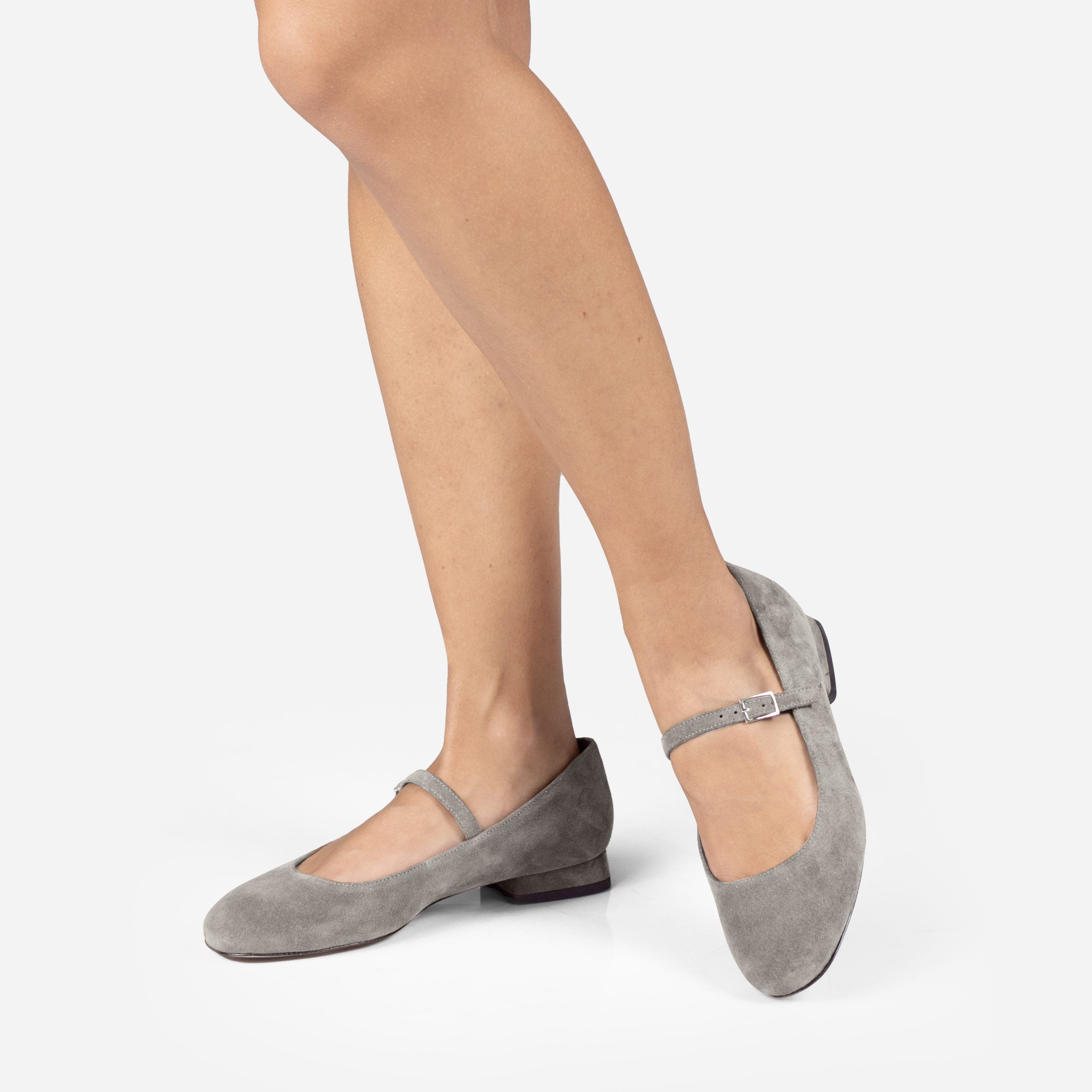 Ballerina camoscio CHIARA Grigio - Dettaglio