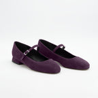 Ballerina camoscio CHIARA Viola - Vista frontale