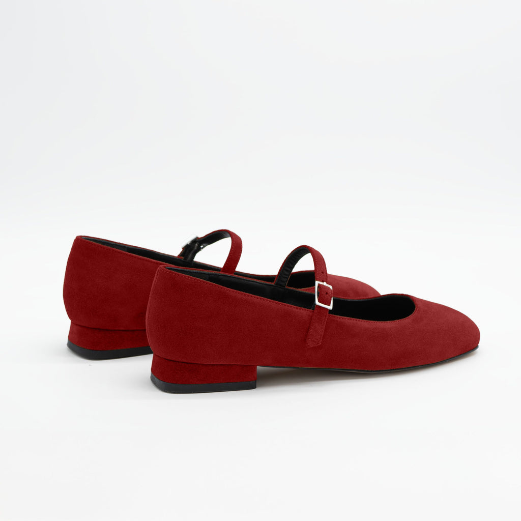 Ballerina camoscio CHIARA Rosso - Vista posteriore