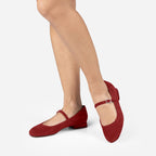 Ballerina camoscio CHIARA Rosso - Dettaglio