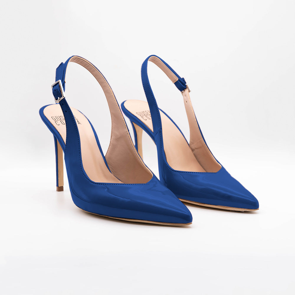 Slingback blu vernice PERIS 2613