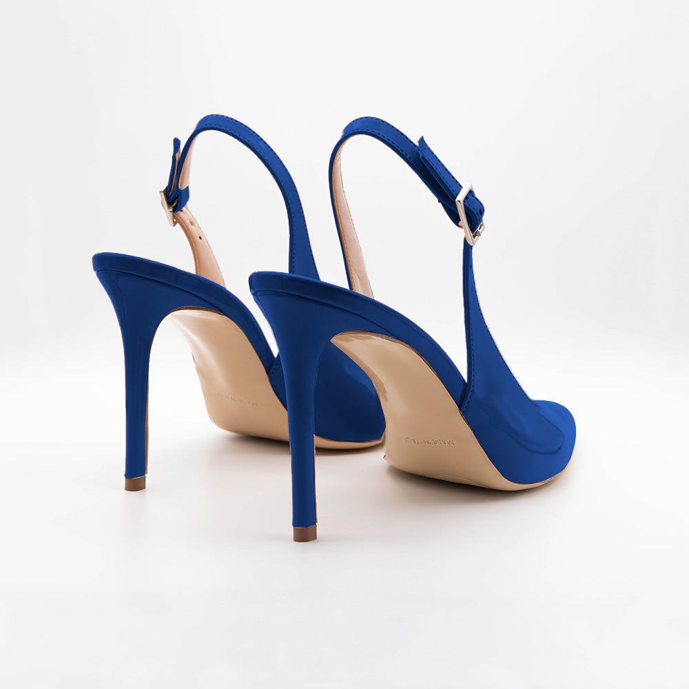 Slingback blu vernice PERIS 2613