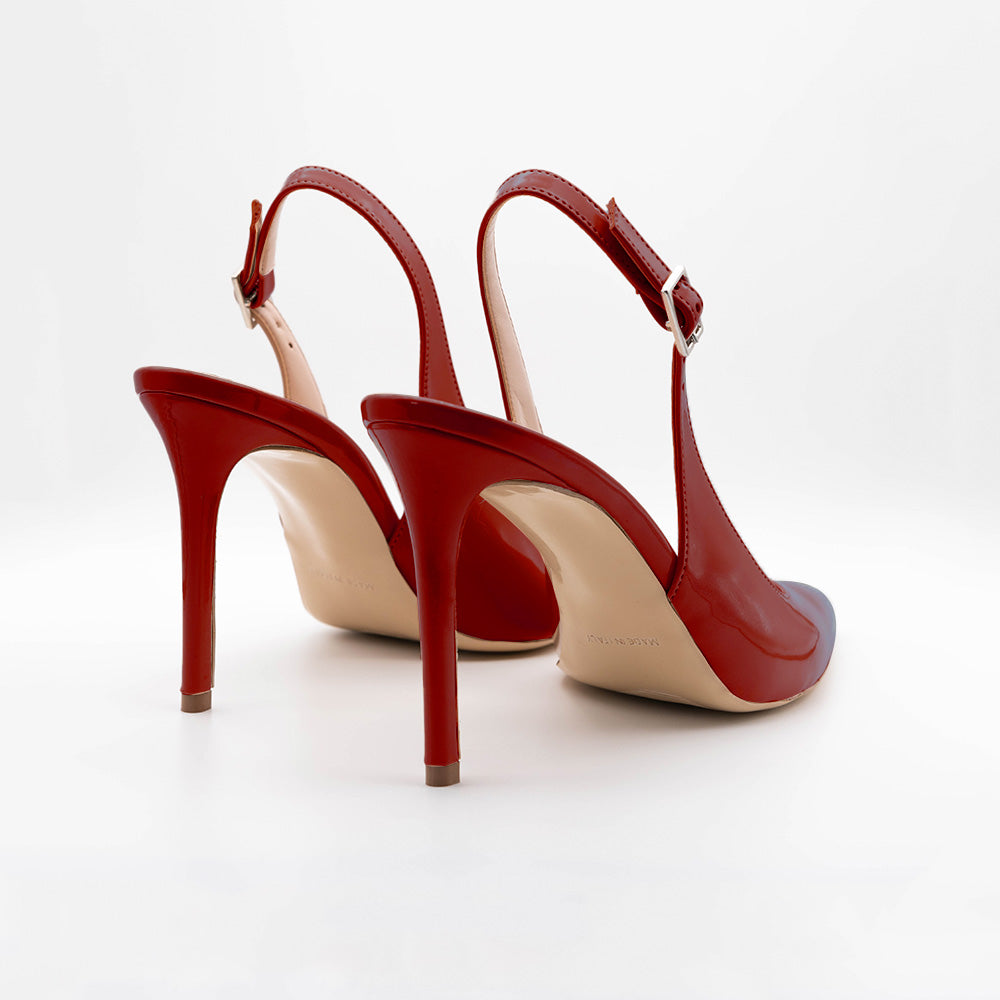 Slingback PERIS 2613 vernice Bordeaux - Vista posteriore