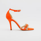 Sandalo RIO 2623 in raso color arancio - Vista laterale