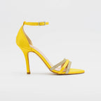 Sandalo RIO 2623 in raso color giallo - Vista laterale
