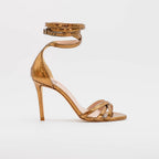 Sandalo DANY 2615 in serpente met bronzo - Vista laterale