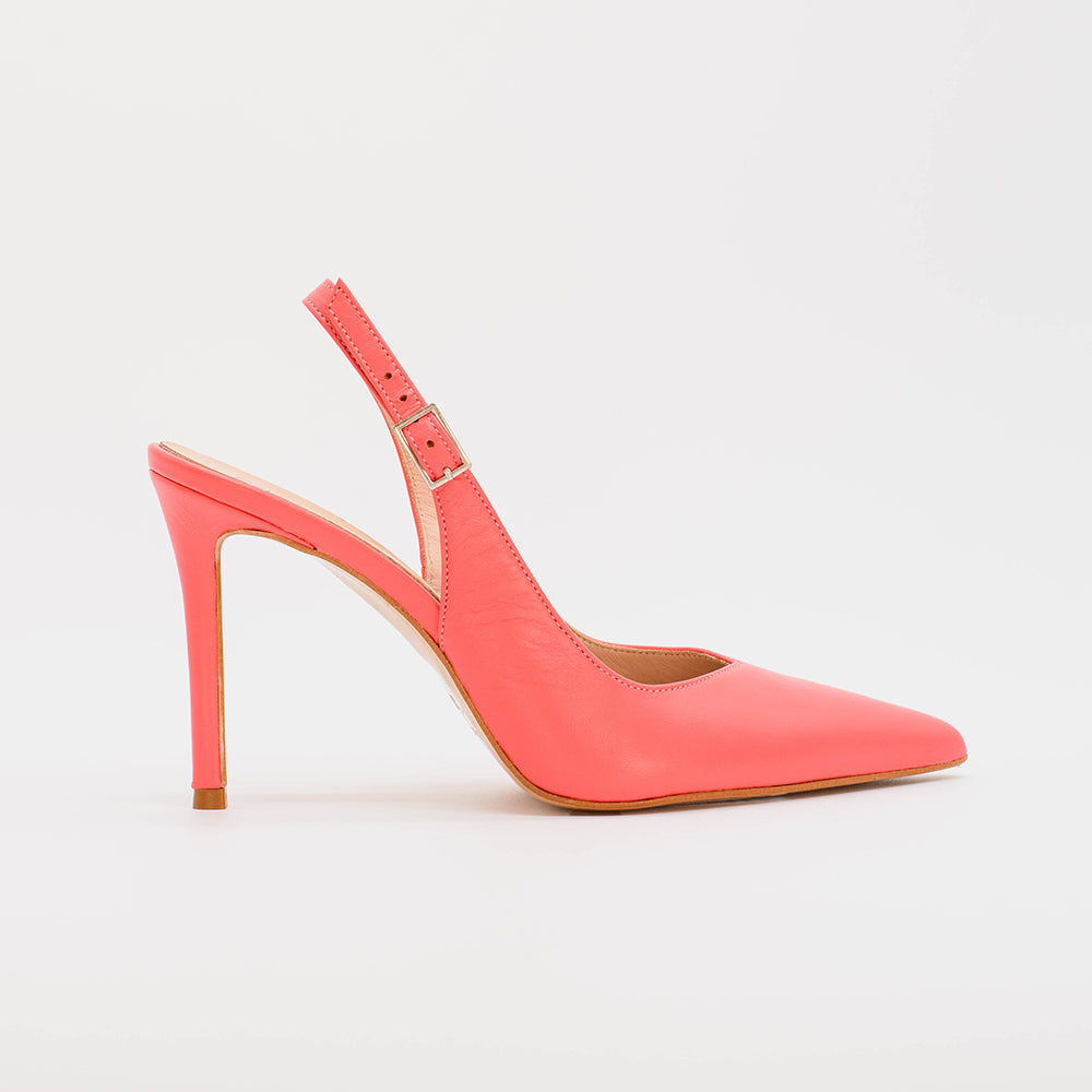 Slingback PERIS 2613 in nappa color Corallo