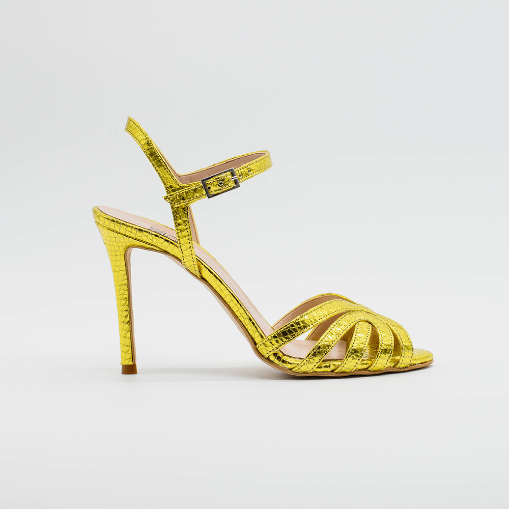 Sandalo DANY 2610 serpente met Giallo - Vista laterale