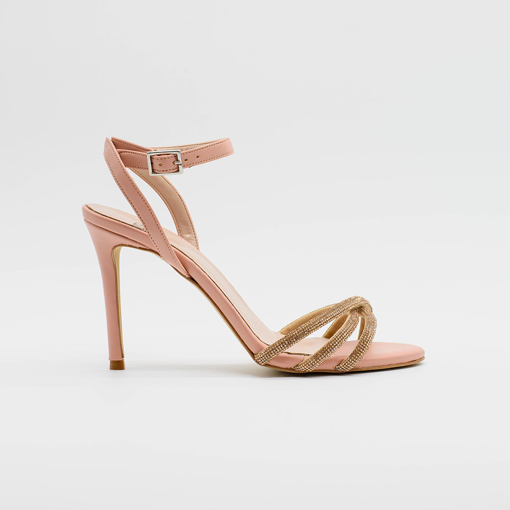 Sandalo DANY 2616 strass Rosa - Vista laterale