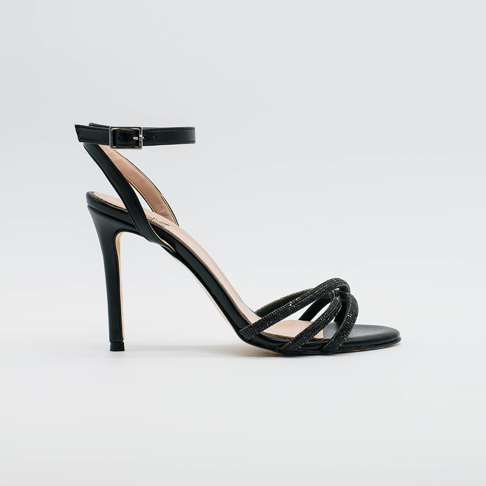 Sandalo DANY 2616 strass Nero - Vista laterale