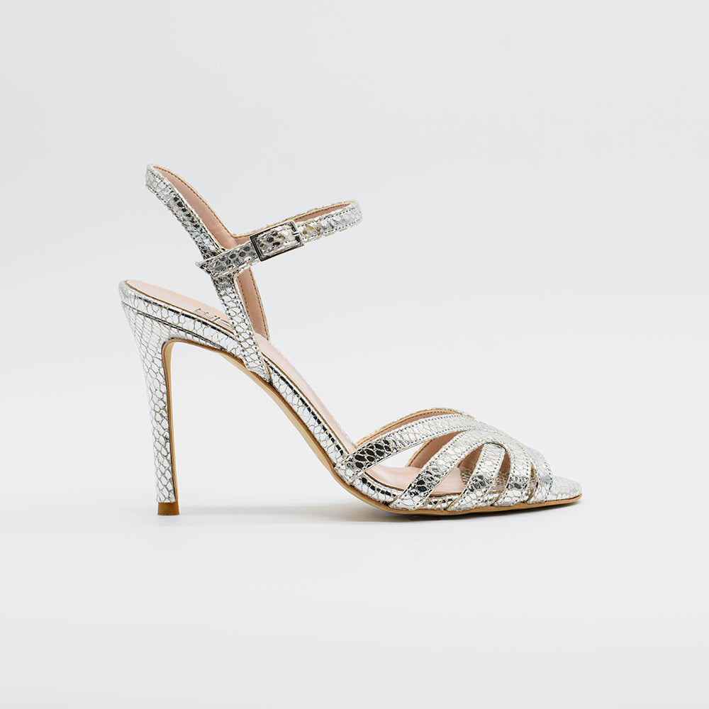 Sandalo DANY 2610 in serpente met argento