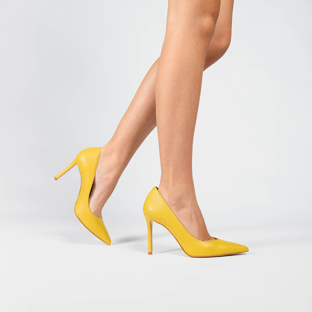 Décolleté PERIS 2658 in nappa Senape - Vista frontale