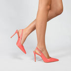 Slingback PERIS 2613 pelle Corallo - Vista frontale