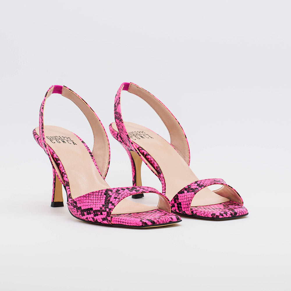 Slingback PALMA 2633 pitonato Fucsia - Vista posteriore