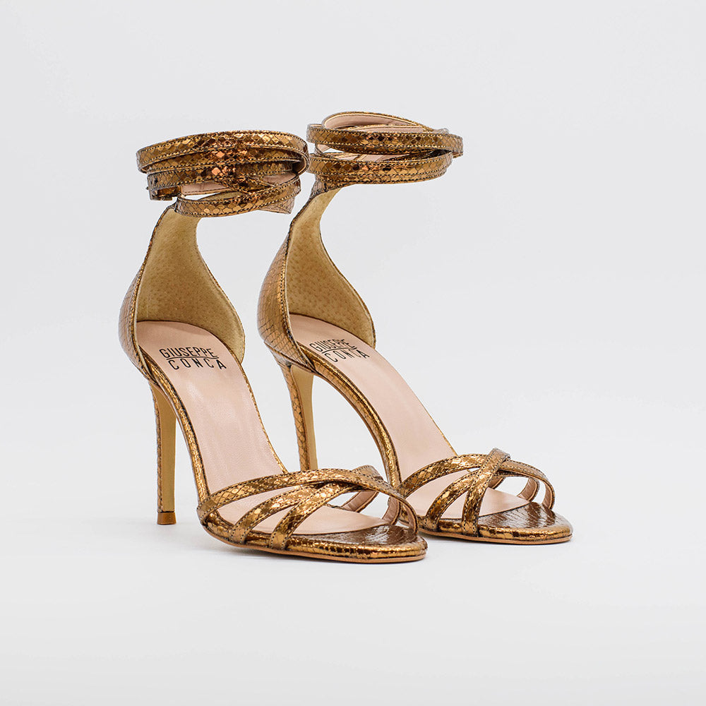 Sandalo DANY 2615 in serpente met bronzo - Dettaglio