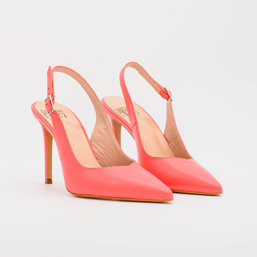 Slingback PERIS 2613 in nappa color Corallo