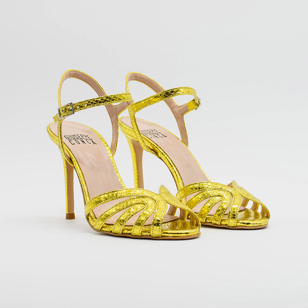 Sandalo DANY 2610 serpente met Giallo - Vista posteriore