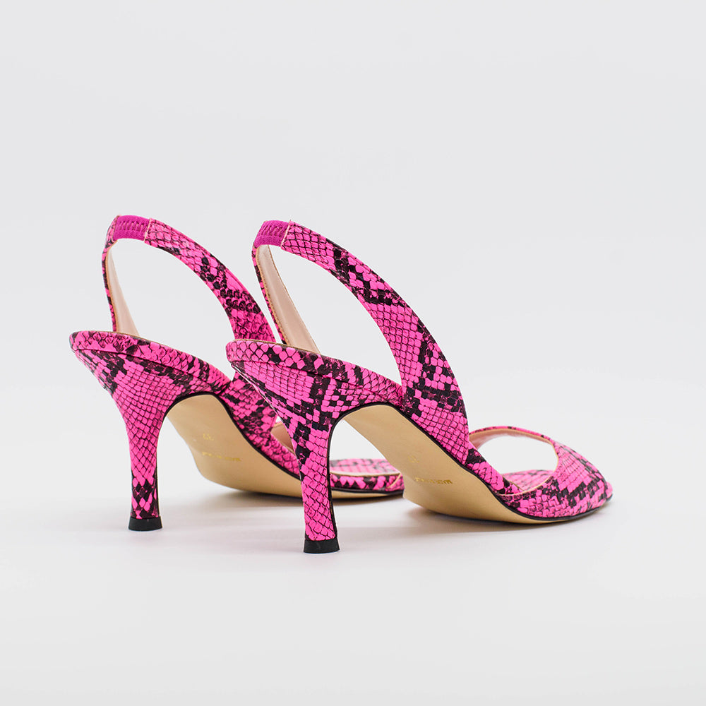Slingback PALMA 2633 pitonato Fucsia - Dettaglio