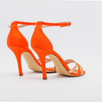 Sandalo RIO 2623 in raso color arancio - Dettaglio
