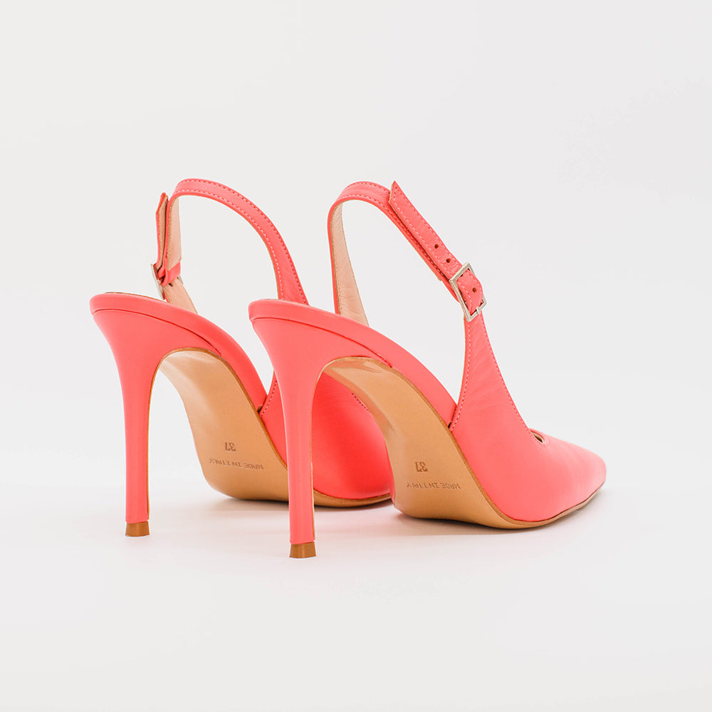 Slingback PERIS 2613 in nappa color Corallo