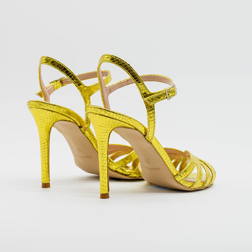 Sandalo DANY 2610 serpente met Giallo - Dettaglio
