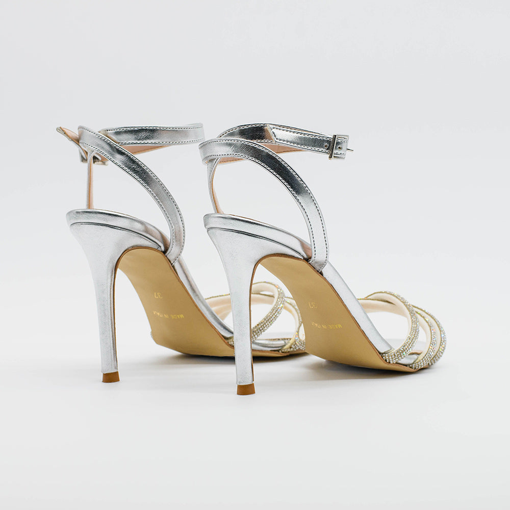 Sandalo DANY 2616 strass Argento - Dettaglio