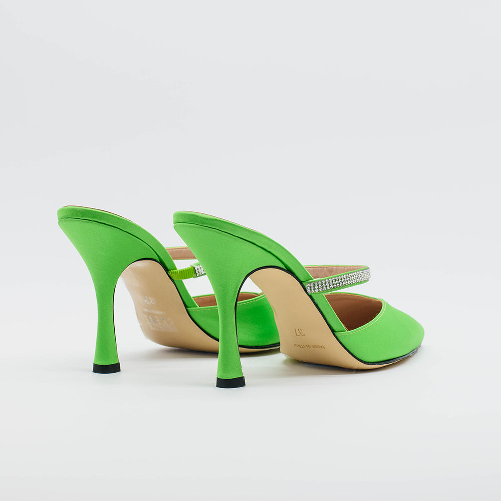 Sabot BERLINO 2629 in raso verde