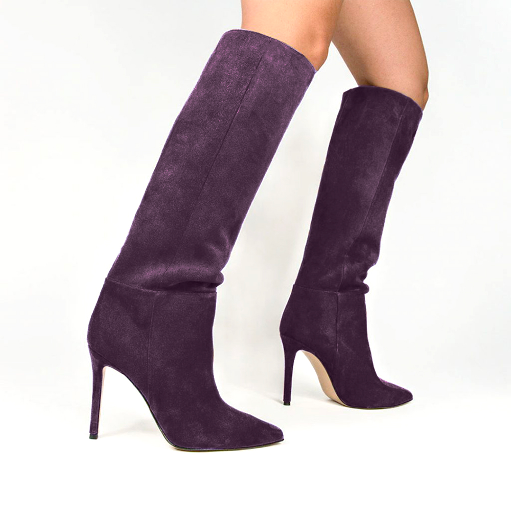 Stivale in Suede prugna DESI 2021 - Dettaglio
