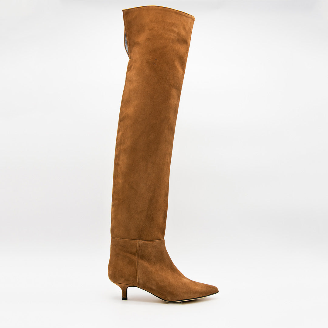 Stivale in Suede sigaro ROGER 2191 - Vista laterale