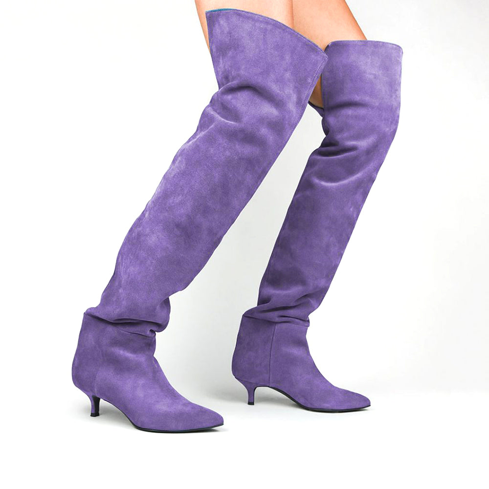 Stivale Suede ROGER 2191 Viola - Vista frontale