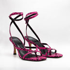 Sandalo pitonato fucsia fluo PALMA 2500 - Vista frontale