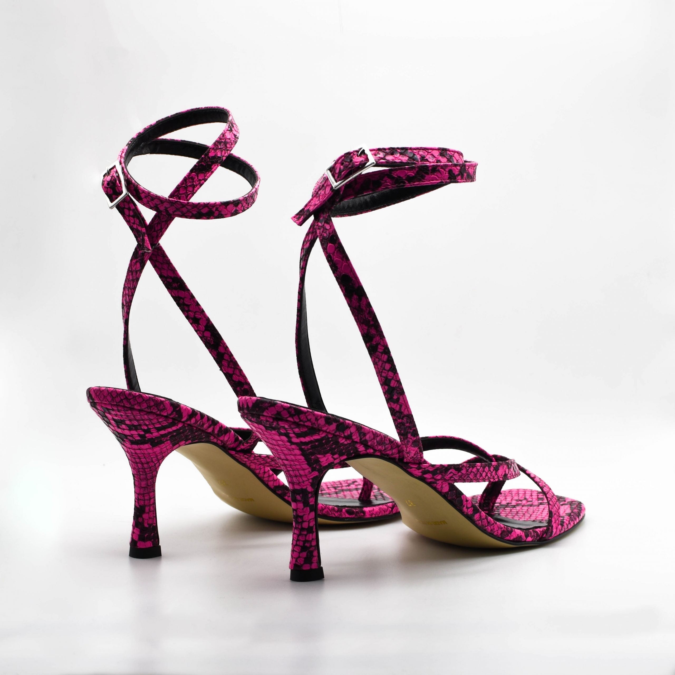 Sandalo pitonato fucsia fluo PALMA 2500 - Vista posteriore