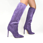 Stivale Suede DESI 2021 Viola - Vista frontale