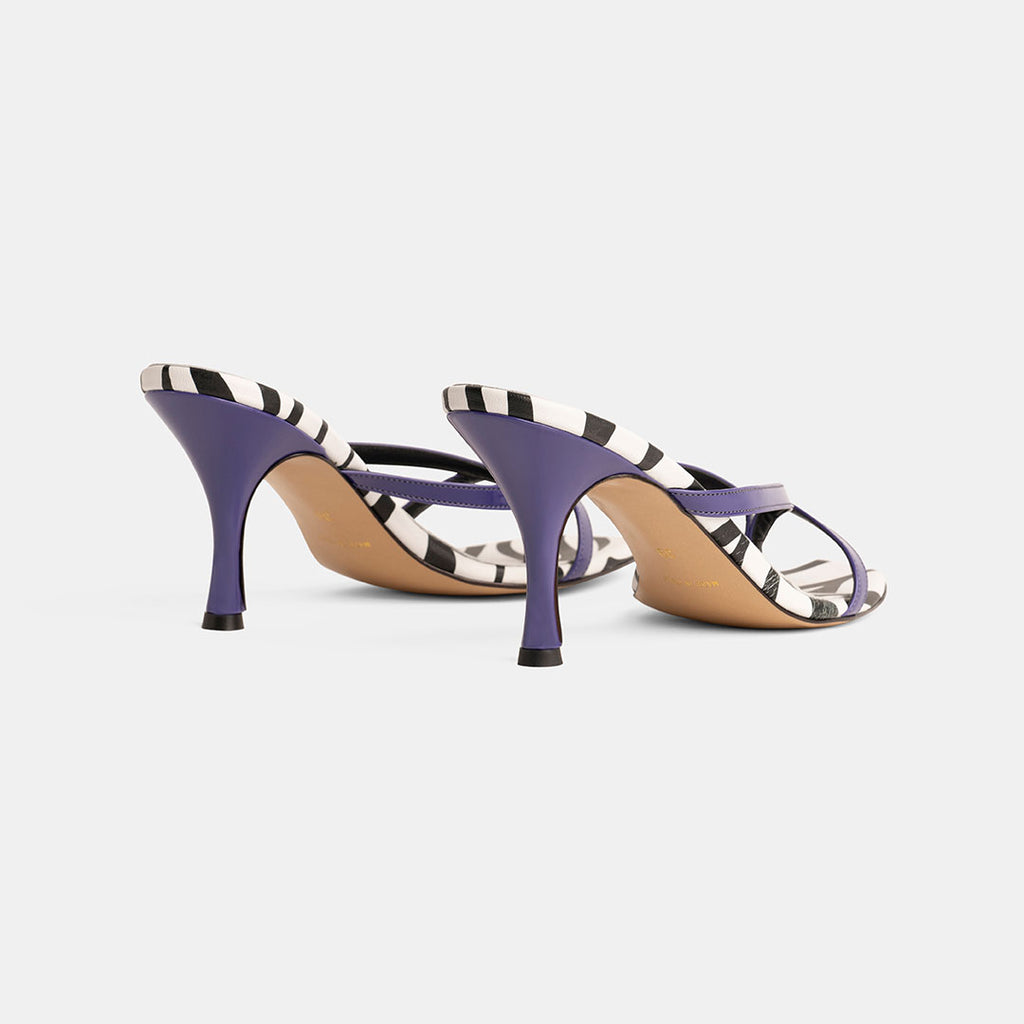 Sandalo PALMA 2625 vernice nappa zebrata Viola - Dettaglio