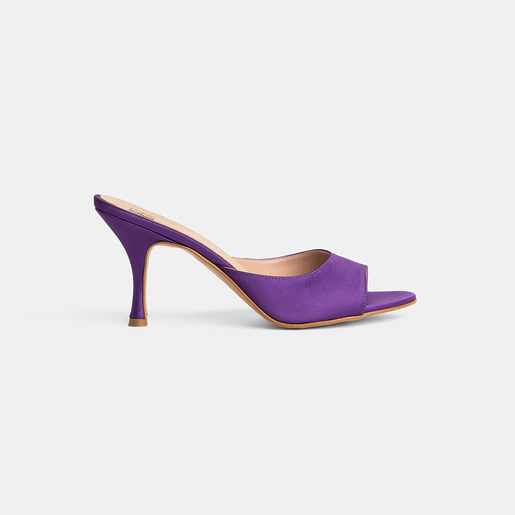 Sandalo TINA 2562 raso viola - Vista laterale