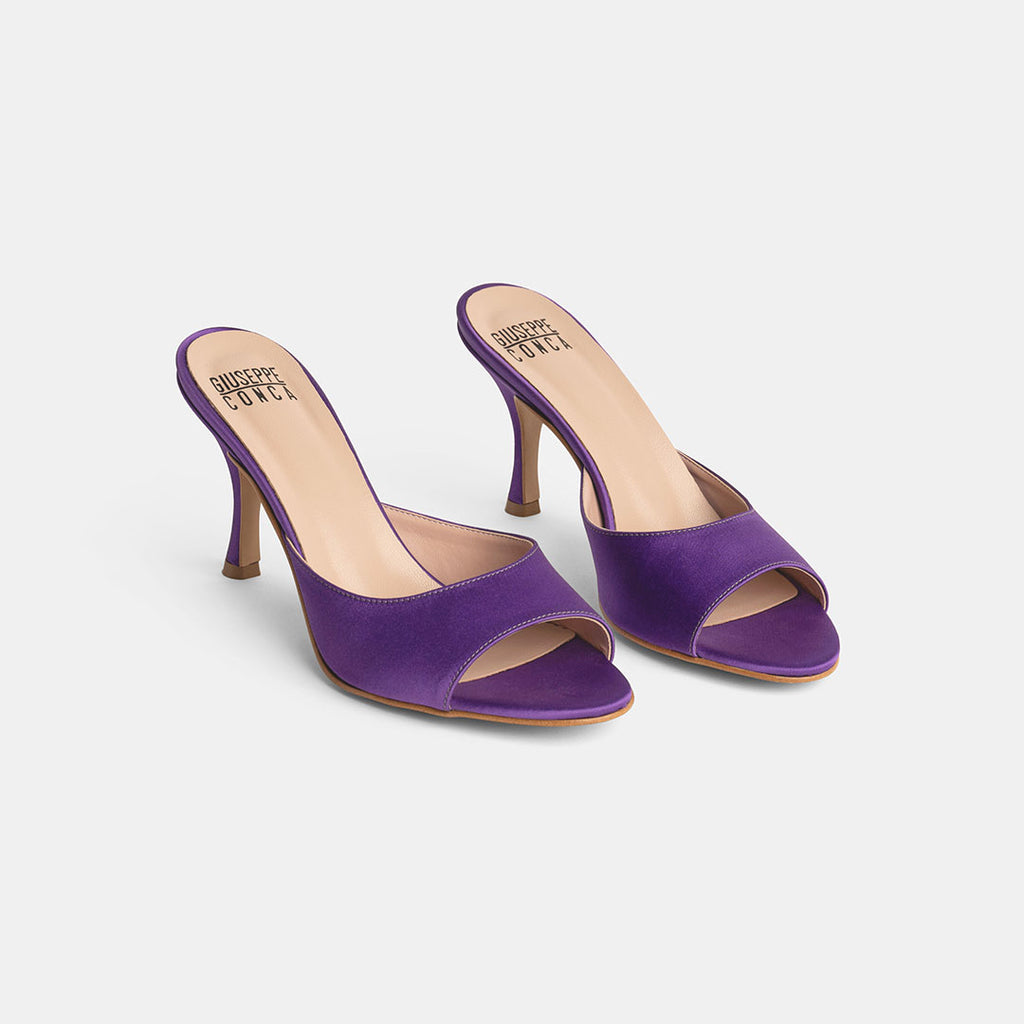Sandalo TINA 2562 raso viola - Vista posteriore