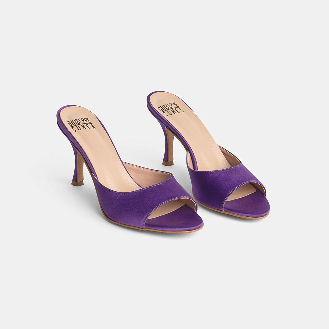 Sandalo TINA 2562 raso viola - Vista posteriore