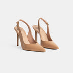 Slingback PERIS 2613 vernice Nude - Vista frontale