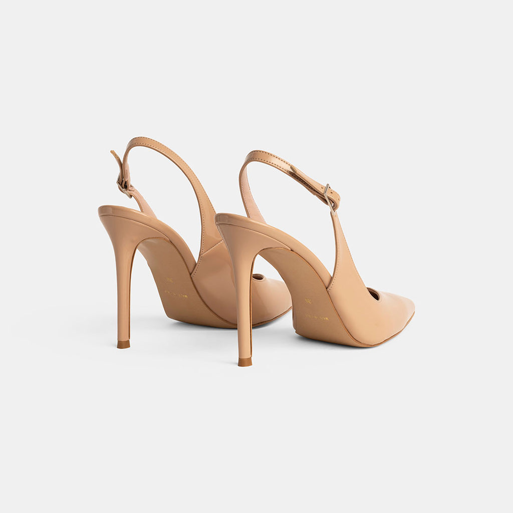 Slingback PERIS 2613 vernice Nude - Vista posteriore