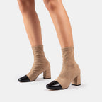 Tronchetto camoscio stretch MARA 2141 Marrone - Dettaglio