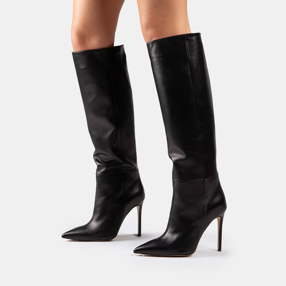 Stivale in vitello nero e suede DUBAI 2410 - Dettaglio