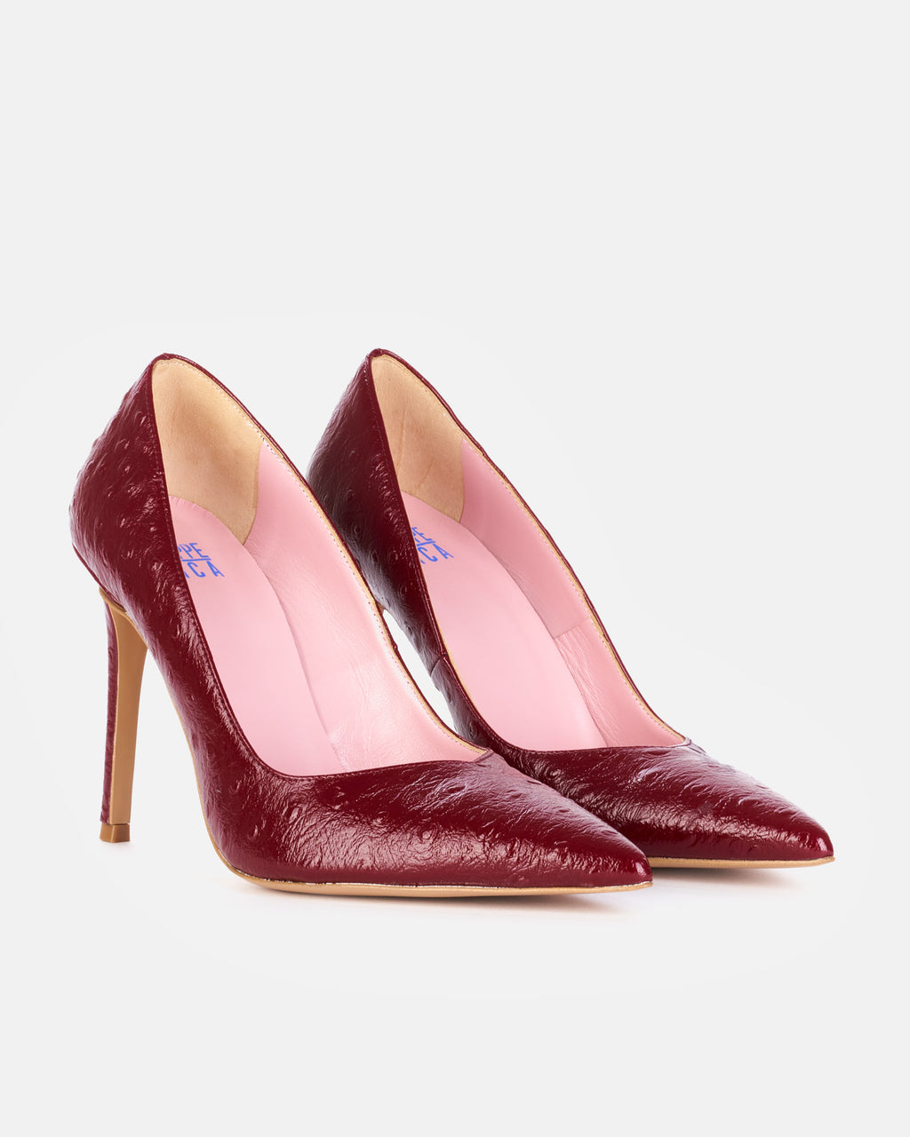 Decollete PERIS 2658 pelle struzzo bordeaux - vista 2
