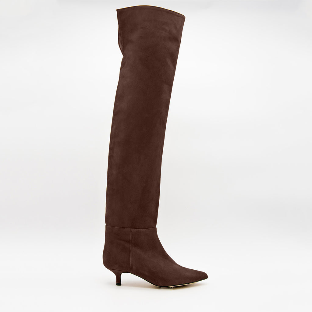 Stivale in Suede testa di moro ROGER 2191 - Vista laterale