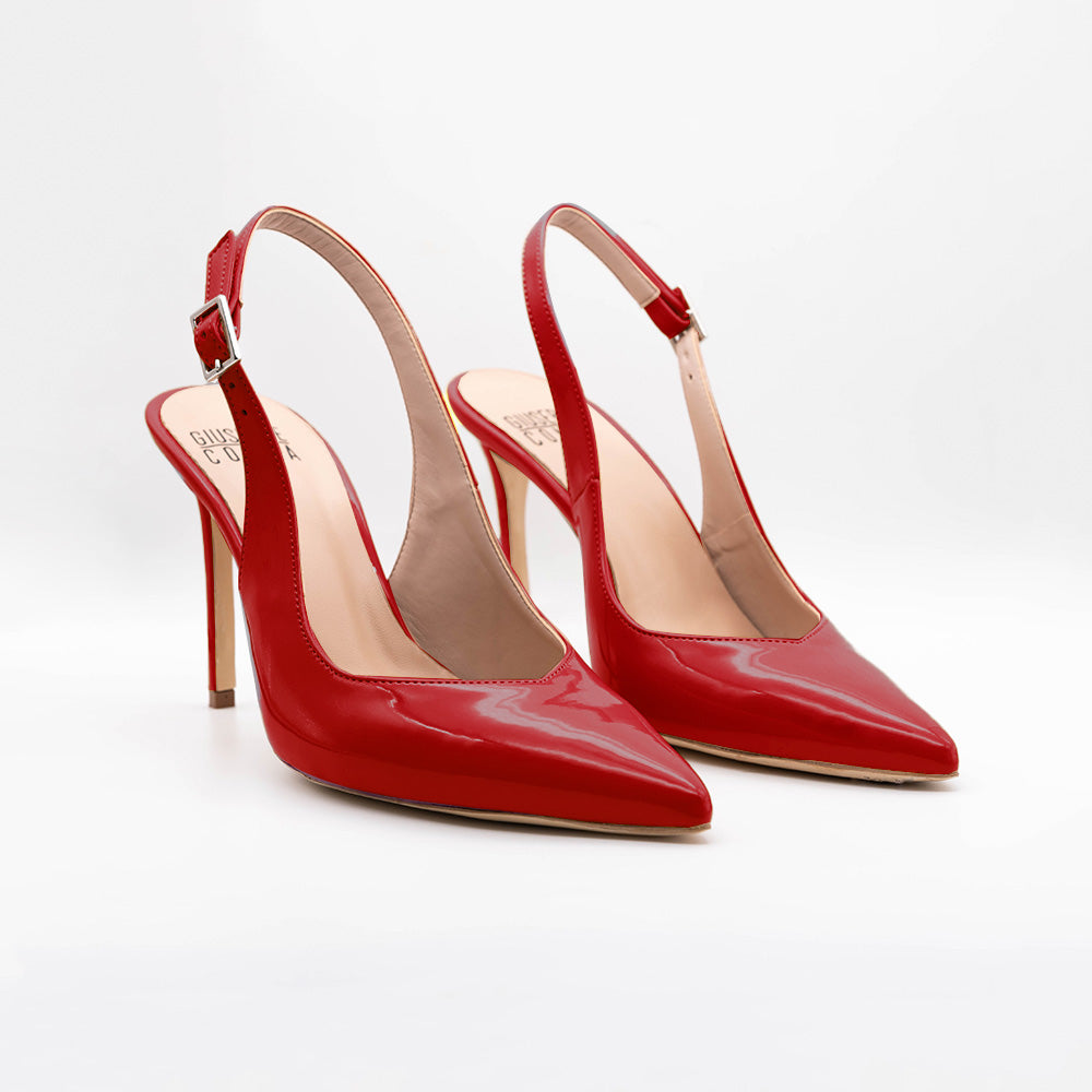 Slingback rosso vernice PERIS 2613